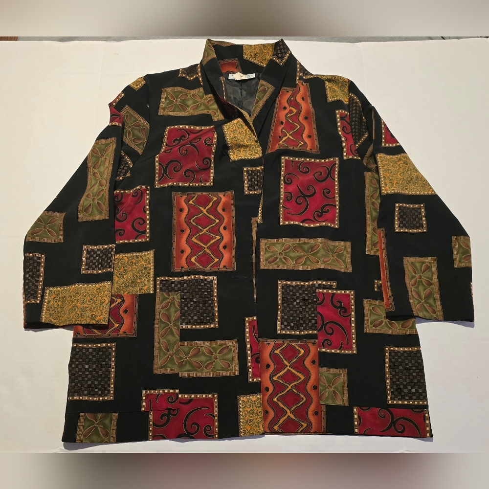 Vintage Kensington Square Jacket Made In USA Multicolor Size 2X